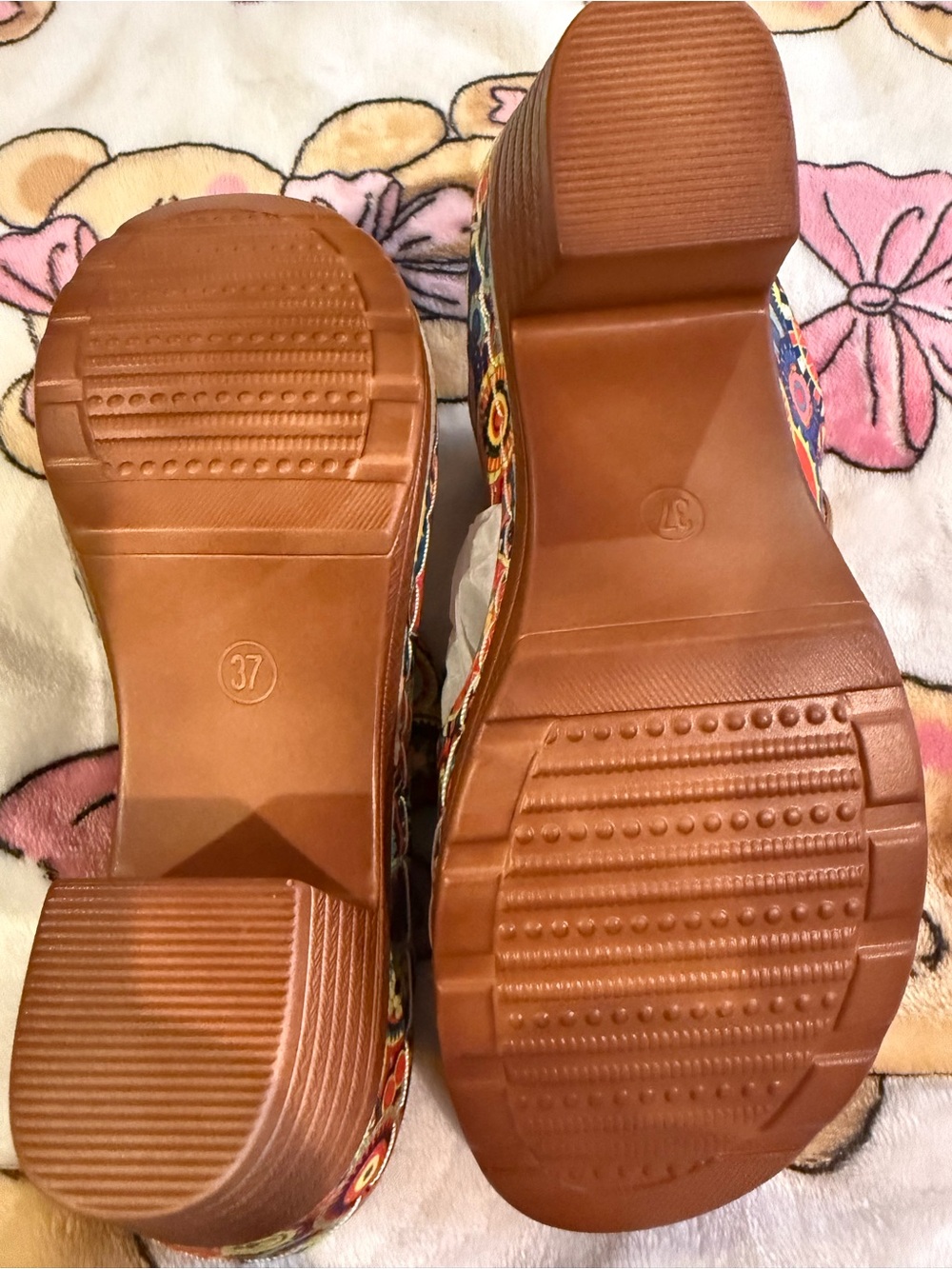Source Unknown Multicolor Boho Pattern Slide Sandals - Picture 4 of 4